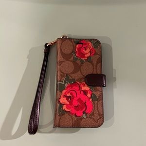 New Coach Iphone X case folio